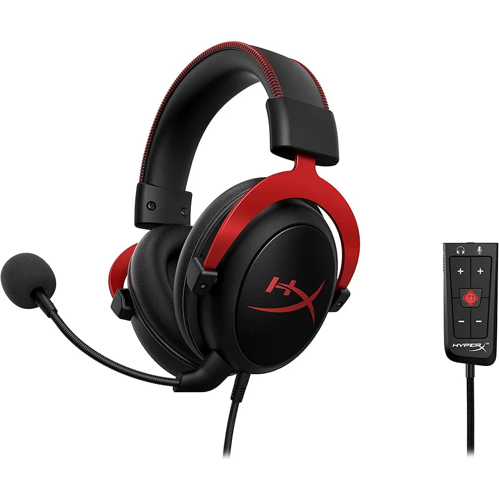 سماعة الألعاب HyperX Cloud II - صوت محيطي 7.1 (أحمر)