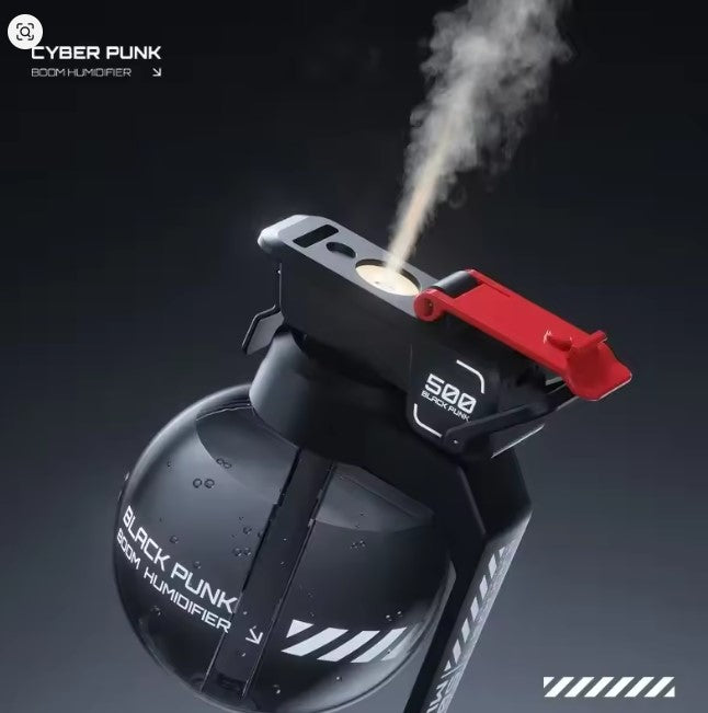 مرطب الرمان، موزع زيوت عطرية محمول 500 مل من Cyberpunk، موزع رذاذ قابل لإعادة الشحن عبر USB مع خاصية الإغلاق التلقائي، مرطب محمول للسفر لغرفة النوم.