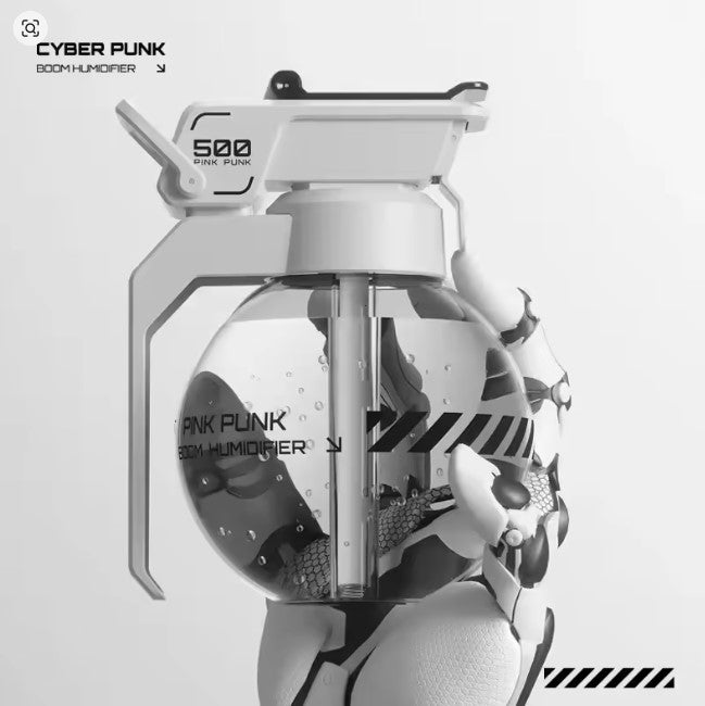 مرطب الرمان، موزع زيوت عطرية محمول 500 مل من Cyberpunk، موزع رذاذ قابل لإعادة الشحن عبر USB مع خاصية الإغلاق التلقائي، مرطب محمول للسفر لغرفة النوم.