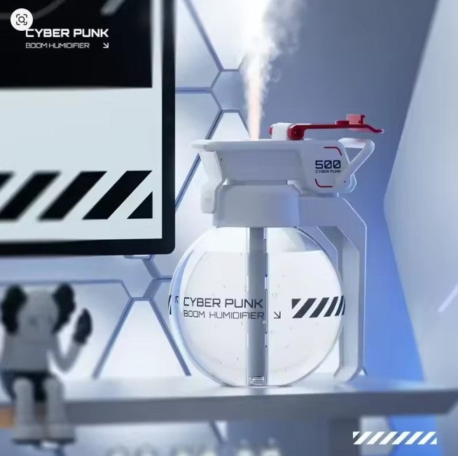 مرطب الرمان، موزع زيوت عطرية محمول 500 مل من Cyberpunk، موزع رذاذ قابل لإعادة الشحن عبر USB مع خاصية الإغلاق التلقائي، مرطب محمول للسفر لغرفة النوم.