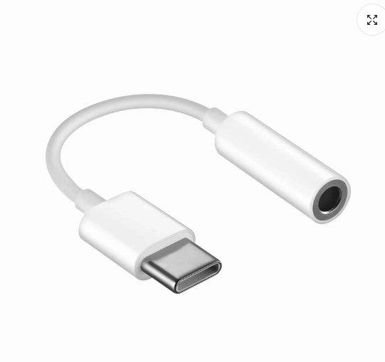 محول Apple USB-C إلى مقبس صوت 3.5 ملم (أبيض)