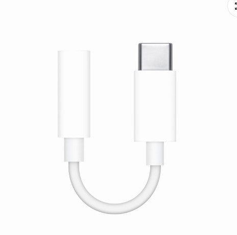 محول Apple USB-C إلى مقبس صوت 3.5 ملم (أبيض)