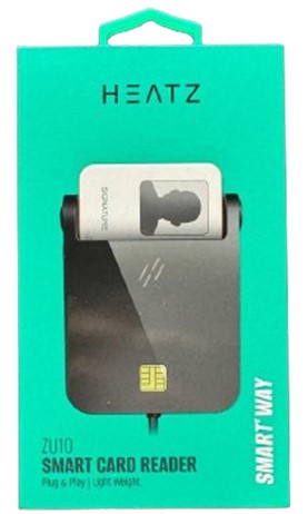 قارئ بطاقات الهوية الذكية HEATZ ZU10 - جهاز USB 2.0 للتوصيل والتشغيل لضمان التعرف الآمن،