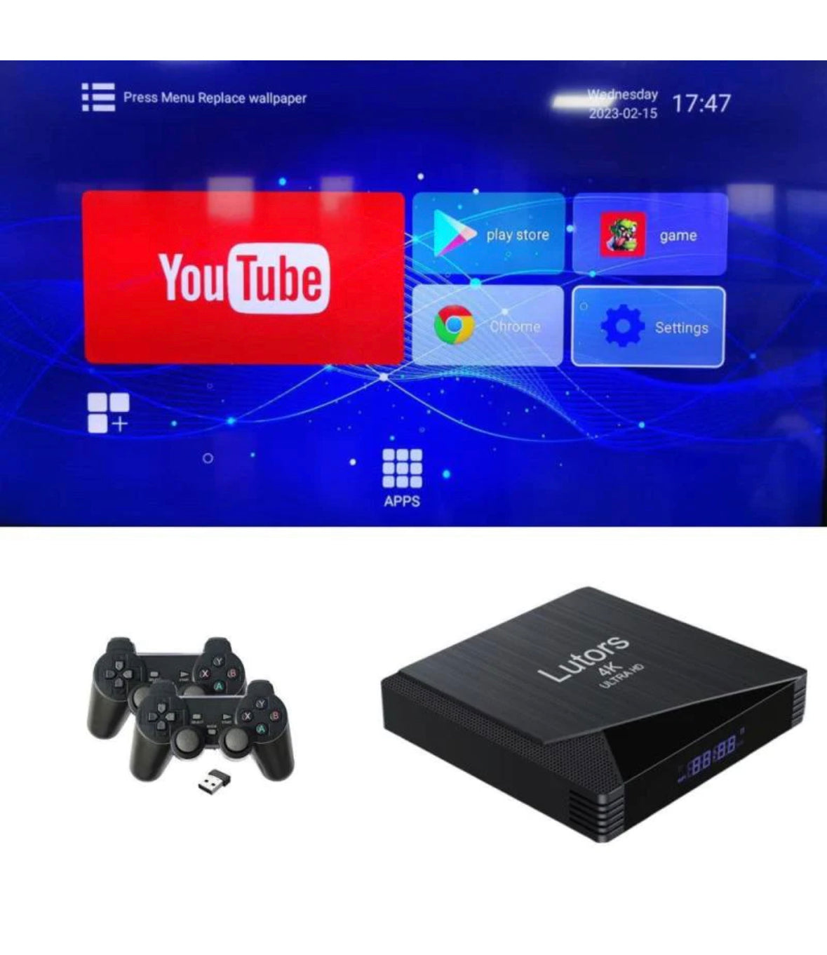 LOTORS 2.4G WIRELESS CONTROLLER GAMEPAD TV GAME BOX S  جهاز الالعاب